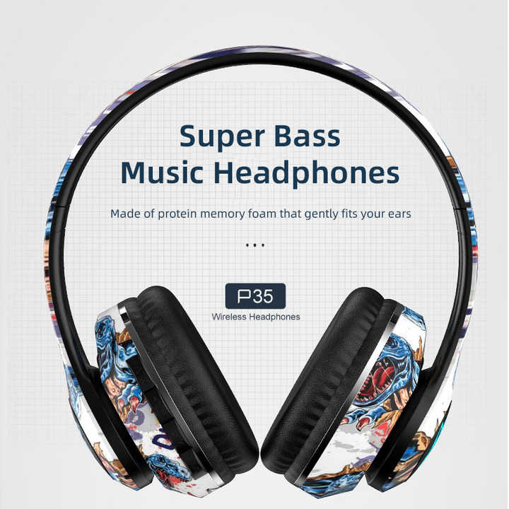 NNEDSZ Wireless Bluetooth Headphones - Stylish Over-Ear Design with Long Battery Life, Hi-Fi Sound, and Universal Compatibility (colour B)